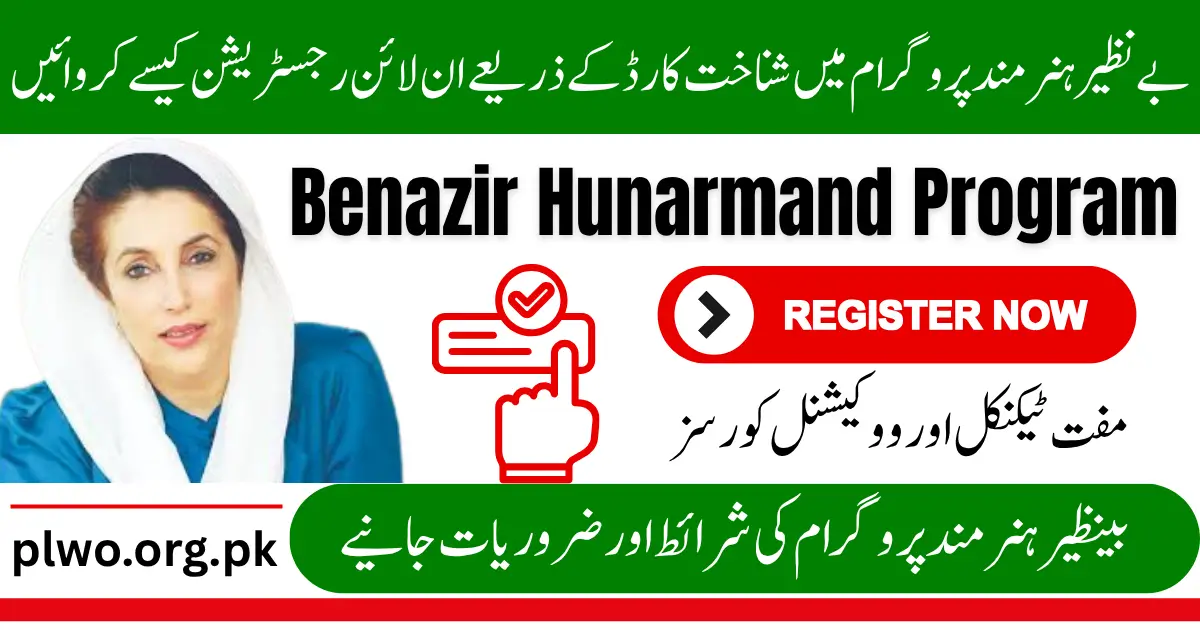 Benazir Hunarmand Program 2025 Online Registration Check By CNIC 