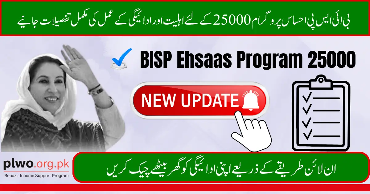 BISP Ehsaas Program 25000 CNIC Check 2025 – Complete Guide to Eligibility and Payment Process