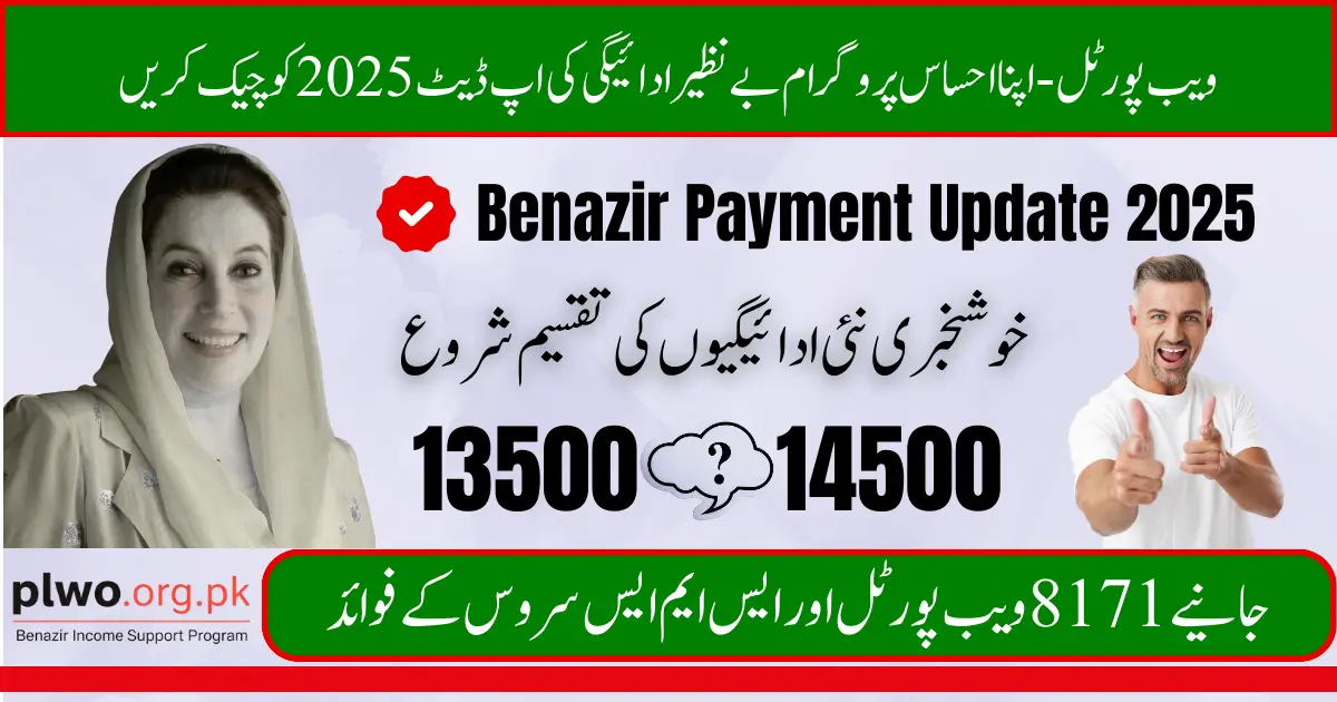 8171 Web Portal - Check Your Ehsaas Program Benazir Payment Update 2025