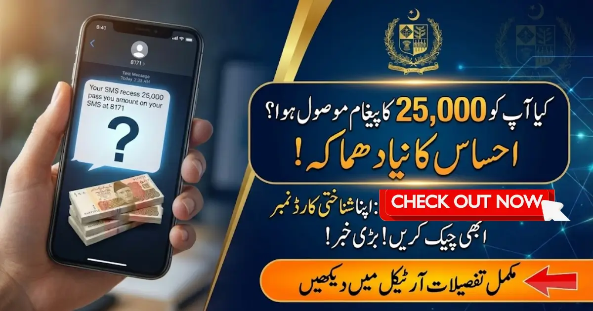 Ehsaas Program CNIC Check Online 25000 How to Verify Eligibility & Receive Payment